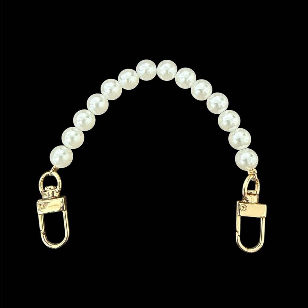 Strap Extender 8” Swivel Clasp Pearl & Gold Look (A730)